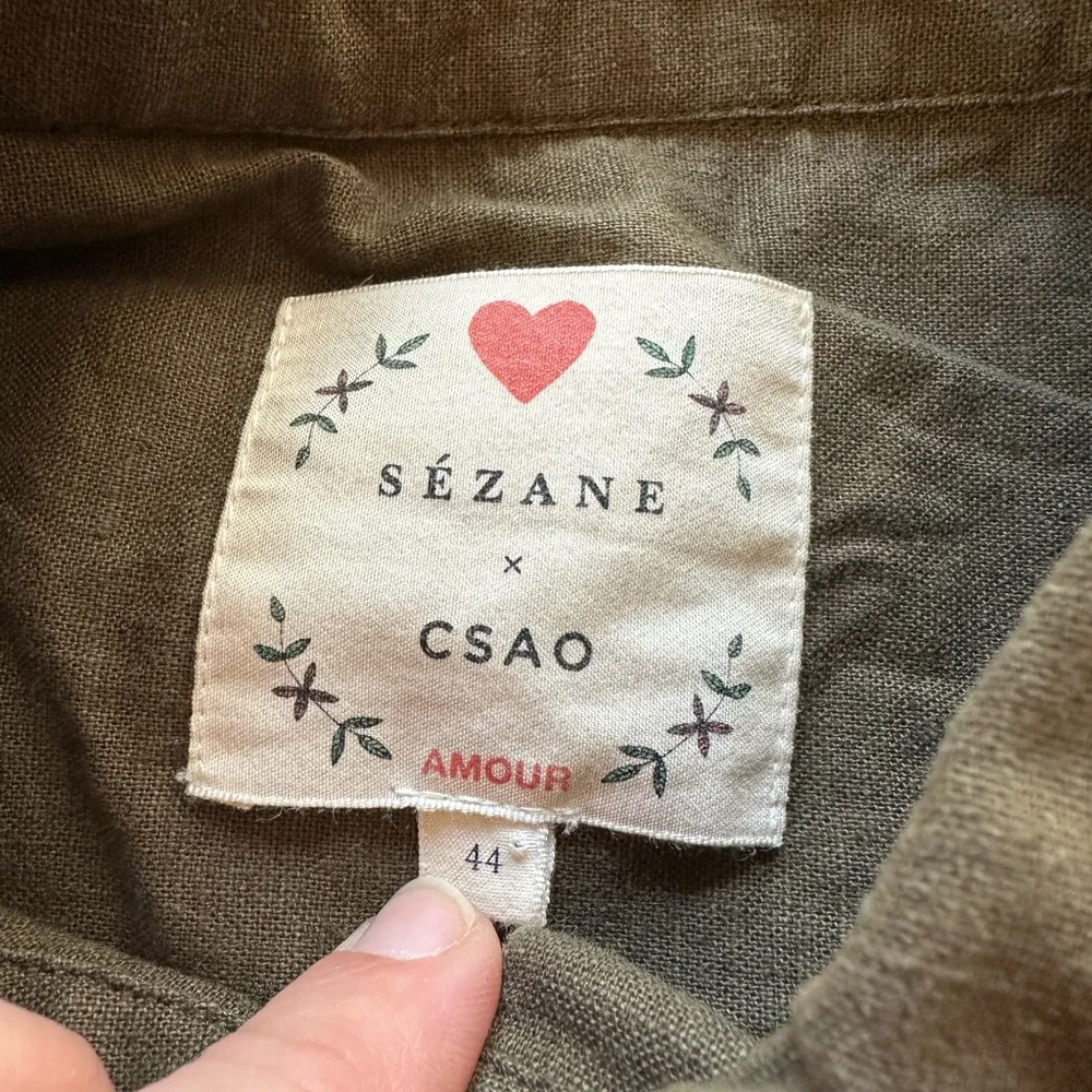 Sézane x CSAO embroidered Tomboy Shirt, EU 44 - Picture 5 of 6